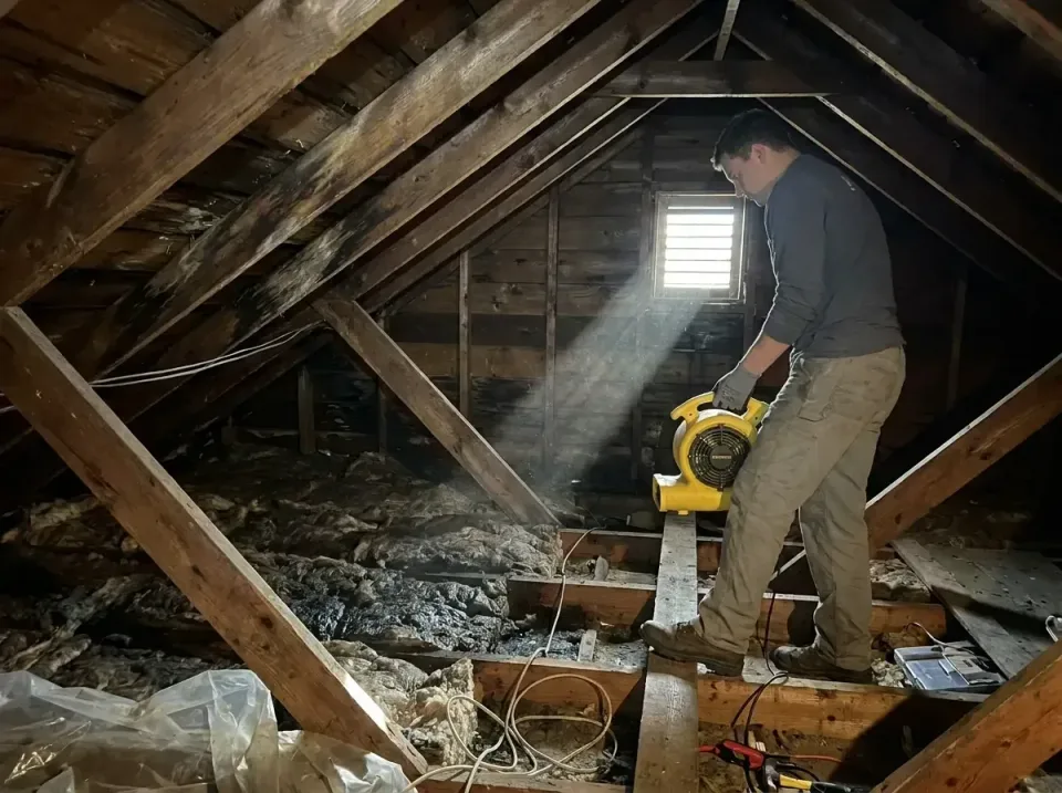 attic-water-damage-drying-proc-007 — frequently asked questions, Emergency Water Extraction & 24/7 Flood Response in St. Par…